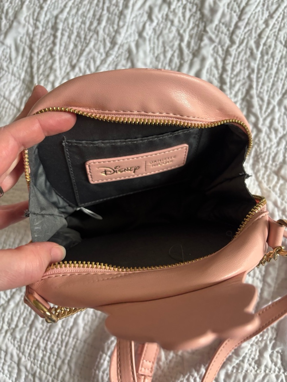 Danielle Nicole Pink Alice in Wonderland Sequin Floral Crossbody - Picture 4 of 4
